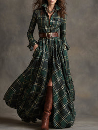Hadasa – Maxikleid Mit Taillengürtel – Grün