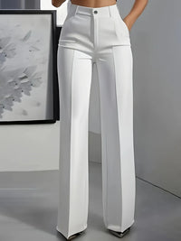 Hodit - Stylische Stretch Hose Mit Hoher Taille – Weiß