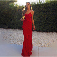 Rosaria | Elegantes Kleid Mit Rüschen – Rot