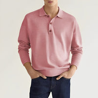 Poloshirt für Herren - Luftiges Kurzärmeliges Poloshirt für Sommer – Rosa