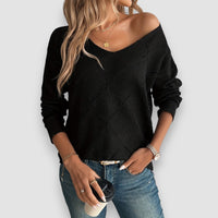 Ruby | Langarmpullover – Schwarz