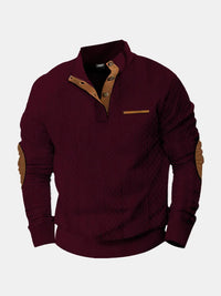 Jonas | Herren Klassiker Zopfmuster Pullover – Rot