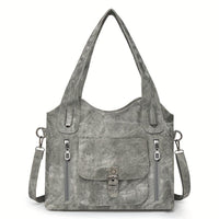 Franky | Vintage-Schultertasche – Grau