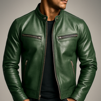 Hador - Vintage Leder Jacke – Grün