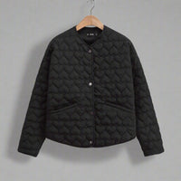 Sember | Gequiltete Jacke mit Herzdetail – Schwarz