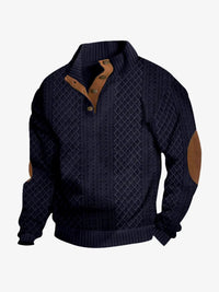 Moritz | Herren Casual Zopfmuster Regular Fit Pullover – Marine