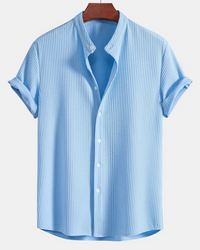 Herren Stilvolles Polo Shirt | Eleganter Stehkragen – Hellblau