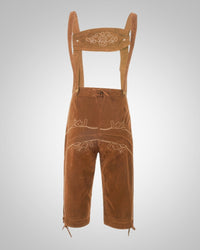 Daniel | Herren Trachten Verstellbarer Bund Lederhose – Khaki
