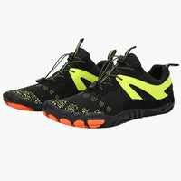 Unisex Flache Barfuß schuhe mit Fünf-Zehen-Design und rutschfester Sohle – Schwarz / Grün