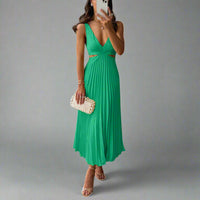 Clara | Twist-Maxi mit Glanz – Grün