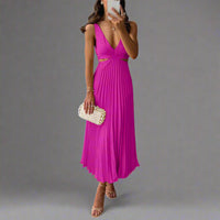 Clara | Twist-Maxi mit Glanz – Rosa