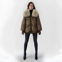 Enrica - Stylische Kunstpelzjacke – Braun