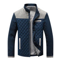 Herren-Steppjacke mit segmentierter Struktur | flächige Steppung – Weiß Blau