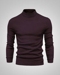 Fabian | Herren Klassiker Stehkragenpullover – Bordeaux