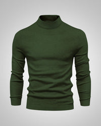 Fabian | Herren Klassiker Stehkragenpullover – Grün