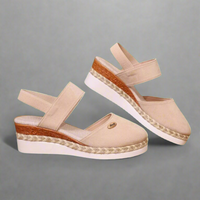 Gitta | Plus-Size Keilsandalen für Damen – Bequem und Vielseitig – Gebrochenes Weiß