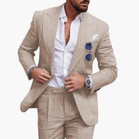 Zweiteiliger Business Anzug für Herren – Beige
