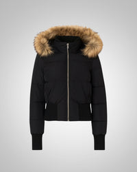 Isabel | Damen Gesteppter Winter Jacke Parka – Schwarz
