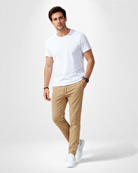Herren Stretchhose im Modernfit mit elastischem Gewebe – Beige