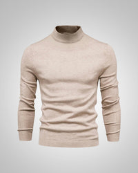Fabian | Herren Klassiker Stehkragenpullover – Beige