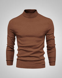 Fabian | Herren Klassiker Stehkragenpullover – Braun