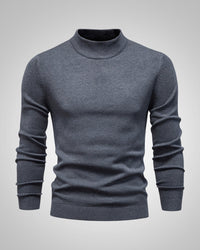 Fabian | Herren Klassiker Stehkragenpullover – Grau