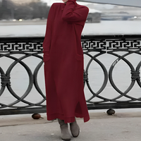 Popi | Lässiges langes Winterkleid – Rot