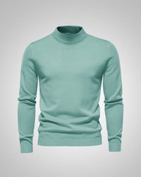Fabian | Herren Klassiker Stehkragenpullover – Hellgrün