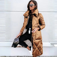INGA - ELEGANTER GESTEPPTER MANTEL – Khaki