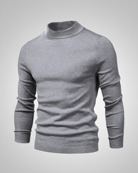 Fabian | Herren Klassiker Stehkragenpullover – Hellgrau