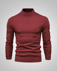 Fabian | Herren Klassiker Stehkragenpullover – Rot