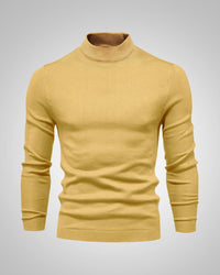 Fabian | Herren Klassiker Stehkragenpullover – Gelb