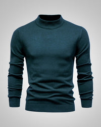 Fabian | Herren Klassiker Stehkragenpullover – Dunkelgrün