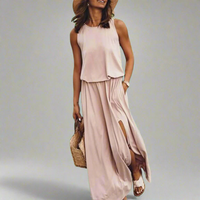 Wolff | Elegantes Maxi-Kleid für Damen – Khaki