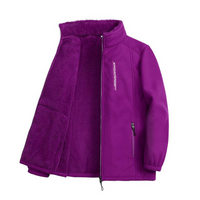 Kondra | Leichte Damen-Zip-Jacke, perfekt für draußen, Fleece-Weste – Lila