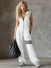 Emma | Retro Jumpsuit Damen Elegant Look – Weiß