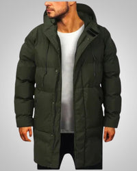 Robert | Herren Lange Steppjacke Winter Parka – Grün