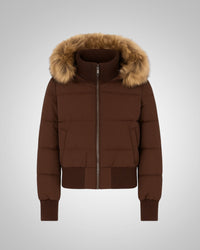 Isabel | Damen Gesteppter Winter Jacke Parka – Braun