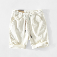 Herren Lässige Cordshorts | Atmungsaktiv und Bequem – Weiß