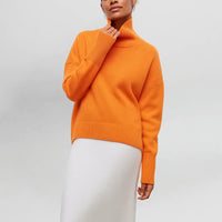 ELEONORA | PULLOVER MIT STEHKRAGEN – Orange