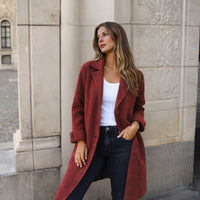 Stella™ | Elegante Jacke mit Knöpfen – Rot