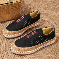 Damen Freizeit Slip-On Schuhe | Atmungsaktiver Komfort – Schwarz