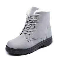 Hivara™ - Wasserdichte orthopädische Damen-Schneestiefel mit warmem Futter und rutschfester Sohle – Grau