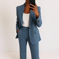 Melanie™ – Zweiteiliges Power-Set für moderne Frauen – Blau