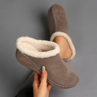 Lirona - Bequeme Slipper Mit Fleece Futter – Braun