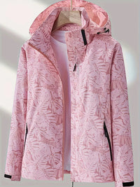 HEIKE - WASSERDICHTE JACKE MIT KAPUZE – Rosa
