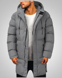 Robert | Herren Lange Steppjacke Winter Parka – Grau