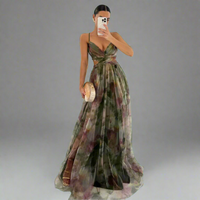 Frieda | Romantisches Maxikleid mit fließendem Komfort – Oliv