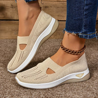 Yalia - Gepolsterte Walkingschuhe – Creme