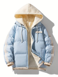 Warm | Thermojacke mit Isolierung für den Winter – Beige und Blau